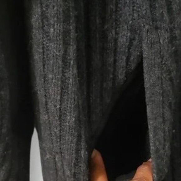 Cabelas Mens XL Ribbed Lambswool Full Zip Sweater Elbow Patch Grey EUC Fisherman - Picture 5 of 11